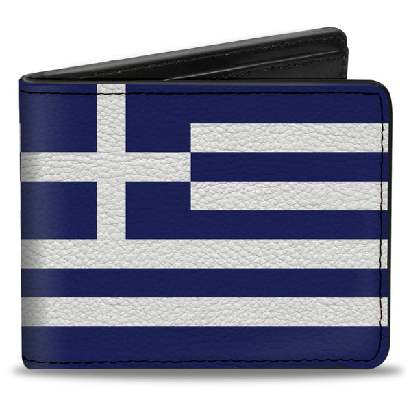 Buckle-Down Bi-Fold Wallet - Greece Flags