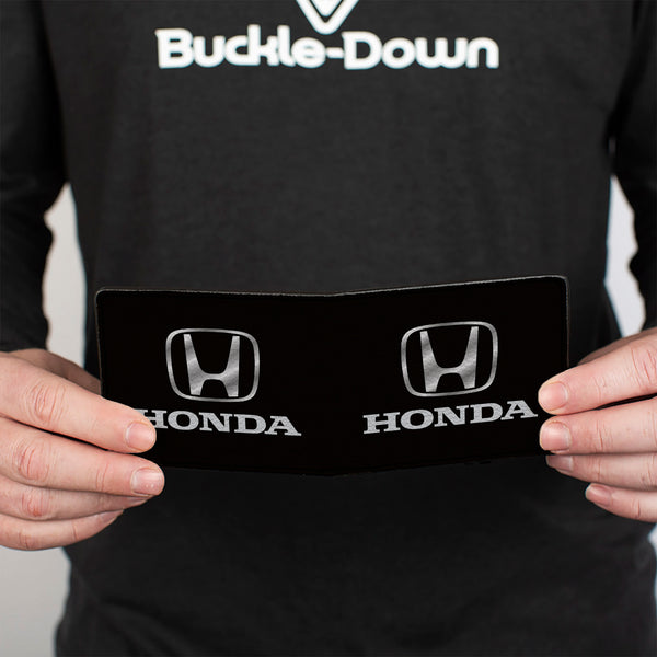 Buckle-Down Bi-Fold Wallet - Honda Black Silver