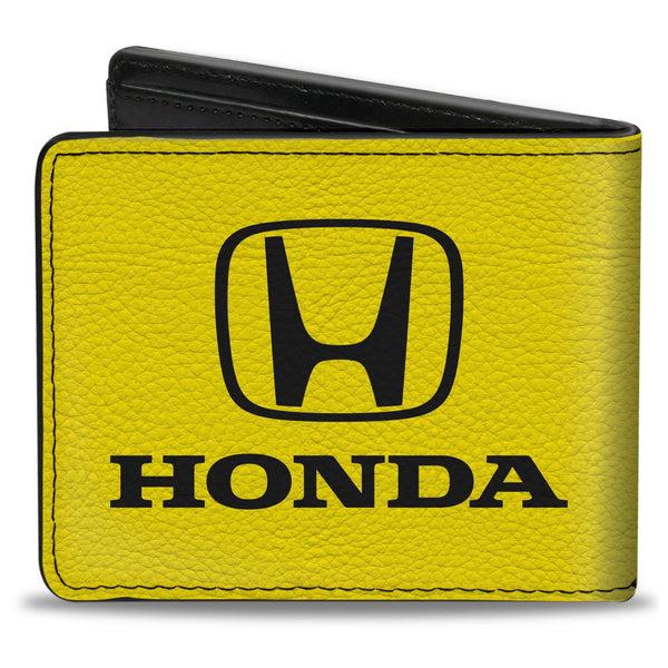 Buckle-Down Bi-Fold Wallet - Honda Logo Yellow Black