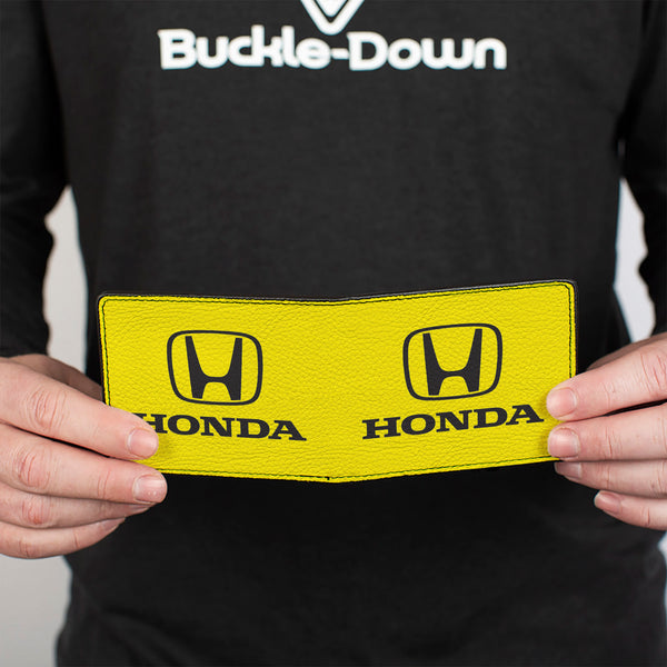 Buckle-Down Bi-Fold Wallet - Honda Logo Yellow Black