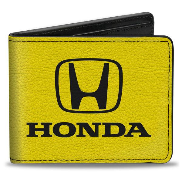Buckle-Down Bi-Fold Wallet - Honda Logo Yellow Black
