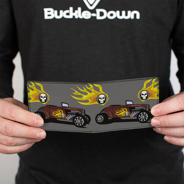 Buckle-Down Bi-Fold Wallet - Hot Rod W Flame Skull