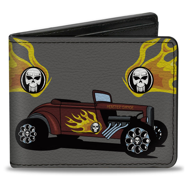Buckle-Down Bi-Fold Wallet - Hot Rod w Flame Skull