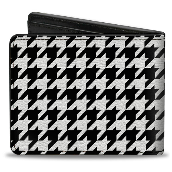 Buckle-Down Bi-Fold Wallet - Houndstooth Black White