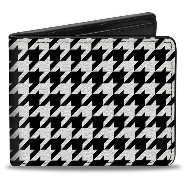 Buckle-Down Bi-Fold Wallet - Houndstooth Black White