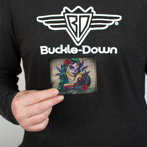 Buckle-Down Bi-Fold Wallet - Muerta