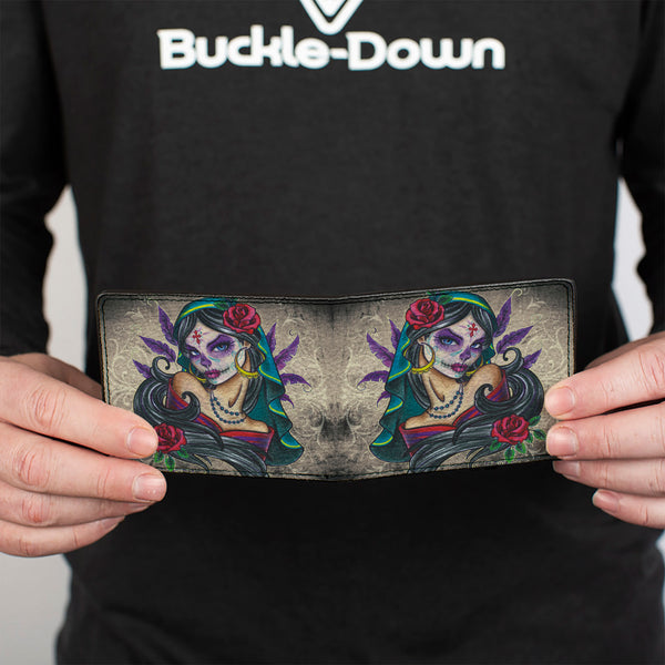 Buckle-Down Bi-Fold Wallet - Muerta