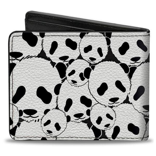 Buckle-Down Bi-Fold Wallet - Panda Bear Stacked