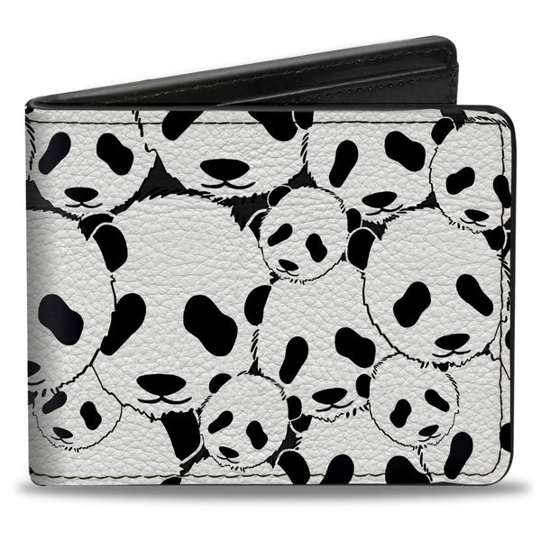 Buckle-Down Bi-Fold Wallet - Panda Bear Stacked