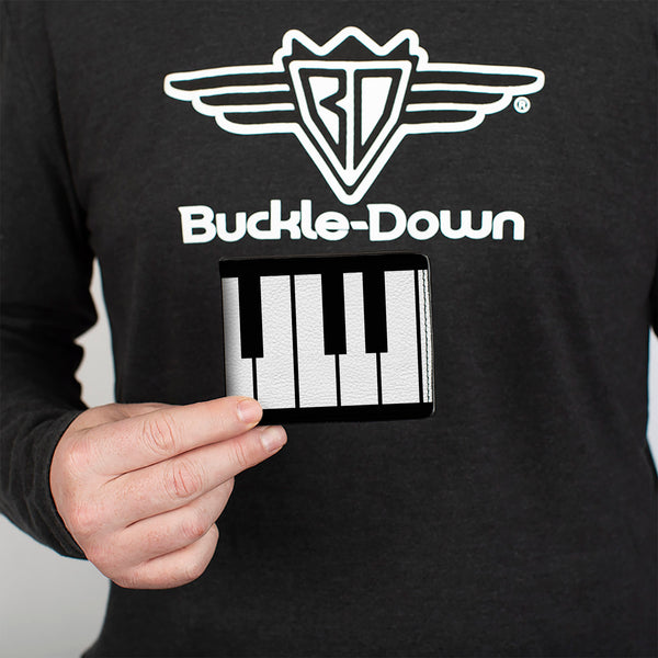 Buckle-Down Bi-Fold Wallet - Piano Keys