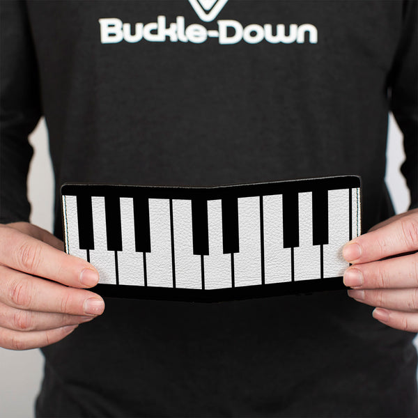 Buckle-Down Bi-Fold Wallet - Piano Keys