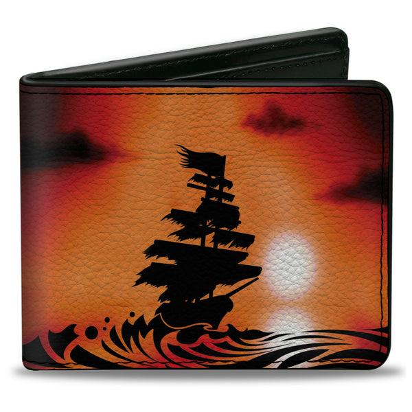 Buckle-Down Bi-Fold Wallet - Pirate Ship