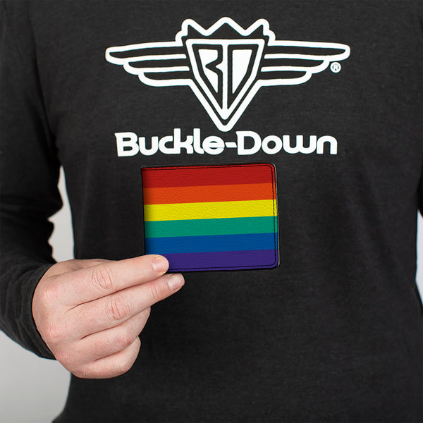 Buckle-Down Bi-Fold Wallet - Rainbow Print