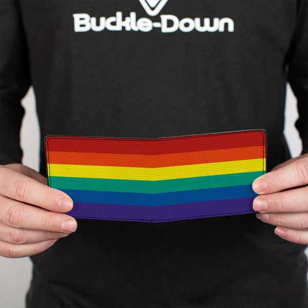 Buckle-Down Bi-Fold Wallet - Rainbow Print
