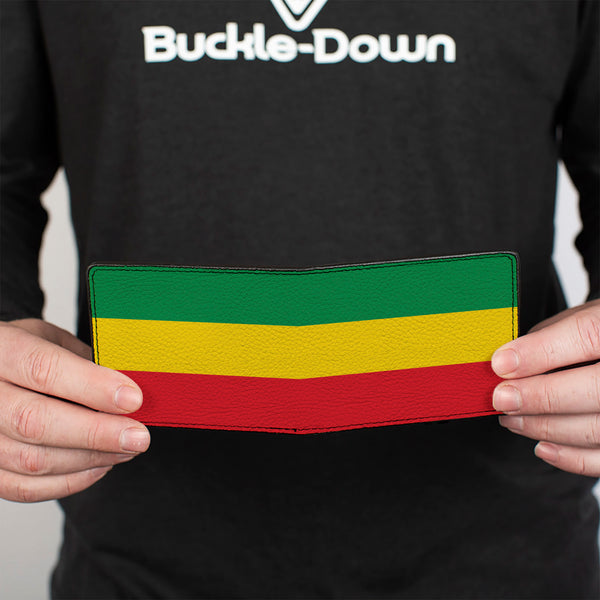 Buckle-Down Bi-Fold Wallet - Rasta