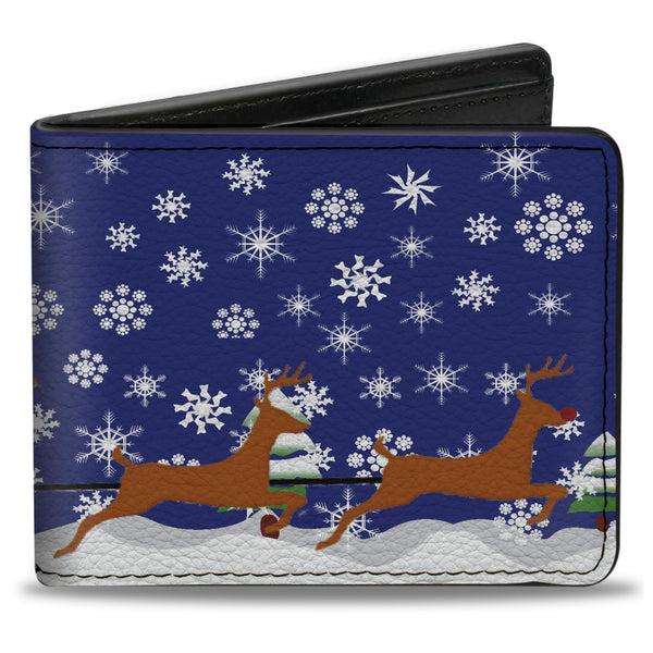 Buckle-Down Bi-Fold Wallet - Santa & Reindeers