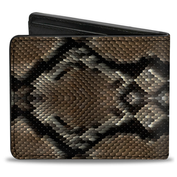 Buckle-Down Bi-Fold Wallet - Snake Skin 1