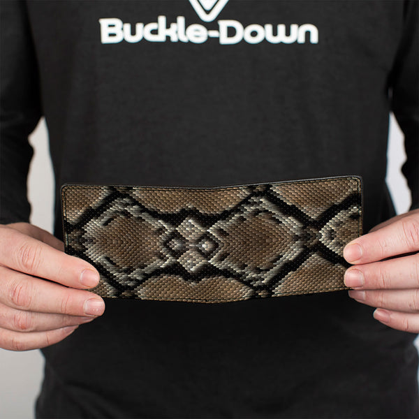 Buckle-Down Bi-Fold Wallet - Snake Skin 1