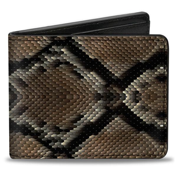 Buckle-Down Bi-Fold Wallet - Snake Skin 1