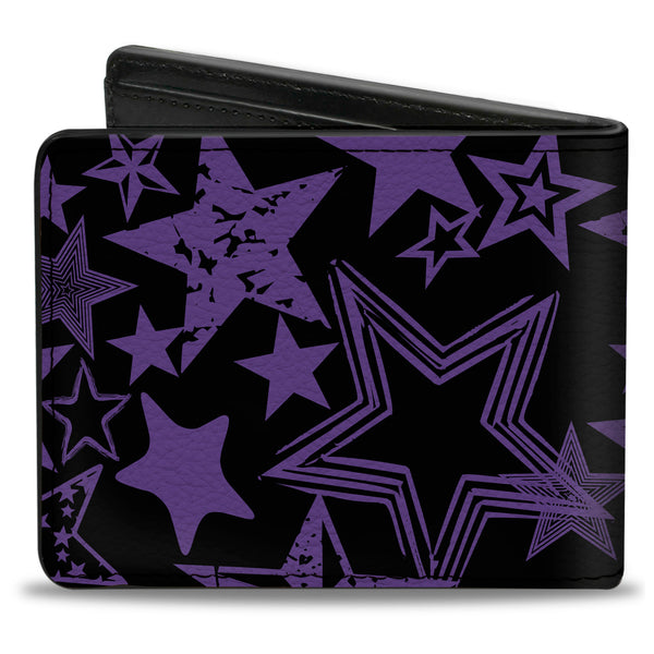 Buckle-Down Bi-Fold Wallet - Stargazer Black Purple