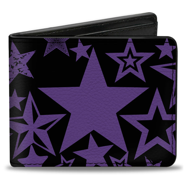 Buckle-Down Bi-Fold Wallet - Stargazer Black Purple
