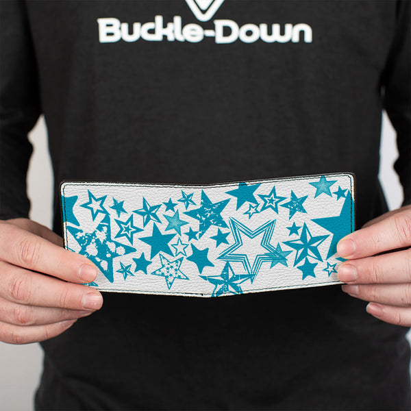Buckle-Down Bi-Fold Wallet - Stargazer White Blue