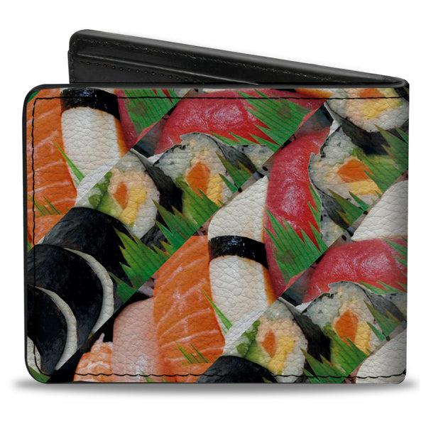 Buckle-Down Bi-Fold Wallet - Sushi Vivid