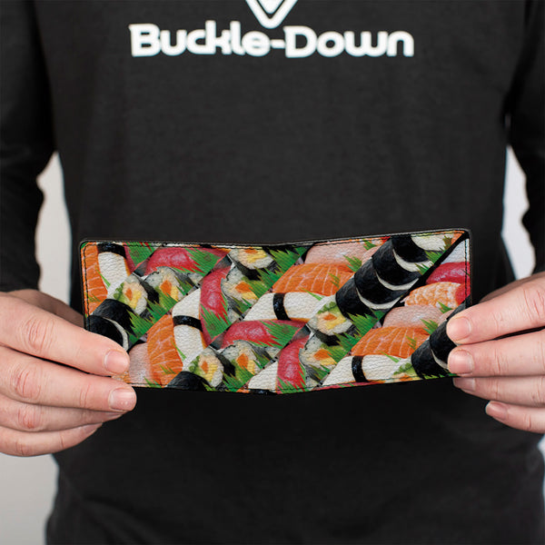 Buckle-Down Bi-Fold Wallet - Sushi Vivid