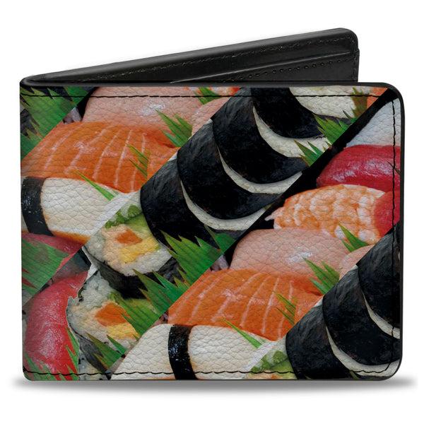 Buckle-Down Bi-Fold Wallet - Sushi Vivid