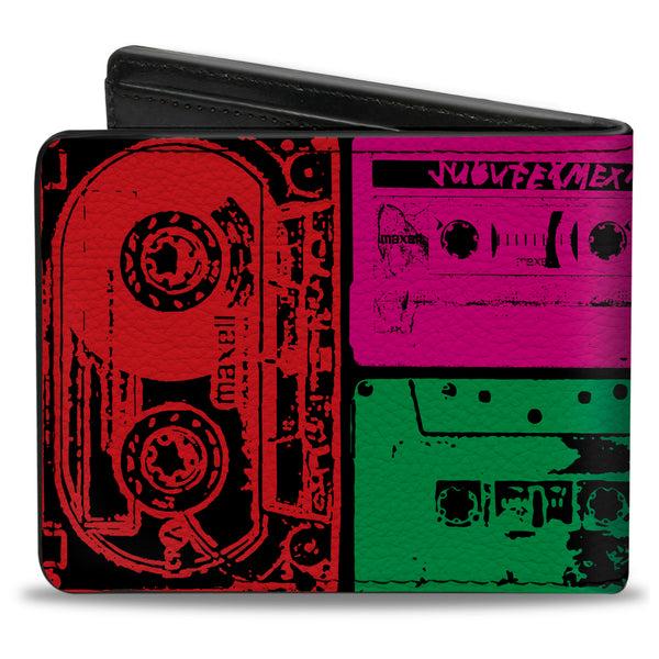 Buckle-Down Bi-Fold Wallet - Tapes Multi Neon