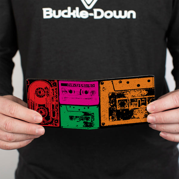 Buckle-Down Bi-Fold Wallet - Tapes Multi Neon