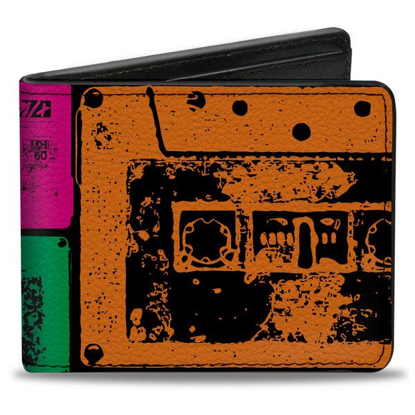 Buckle-Down Bi-Fold Wallet - Tapes Multi Neon
