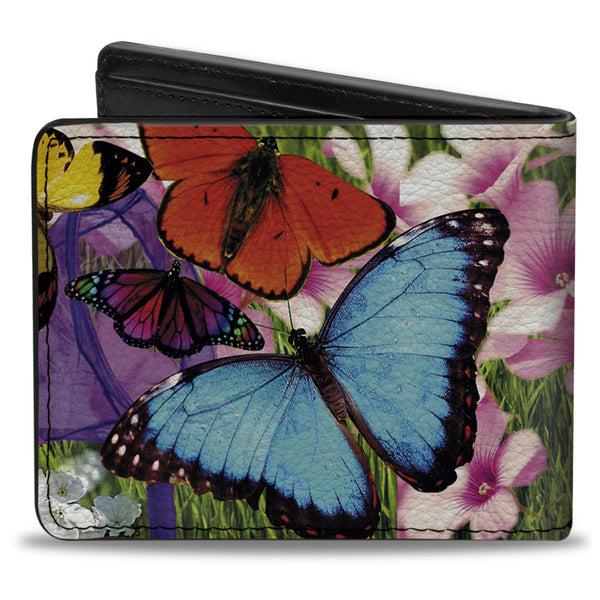 Buckle-Down Bi-Fold Wallet - Vivid Butterfly Garden