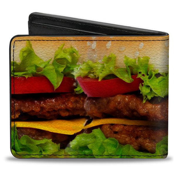 Buckle-Down Bi-Fold Wallet - Vivid Cheeseburger