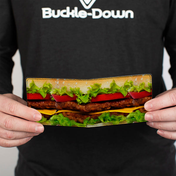 Buckle-Down Bi-Fold Wallet - Vivid Cheeseburger