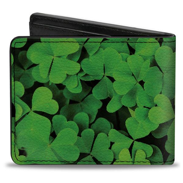 Buckle-Down Bi-Fold Wallet - Vivid Shamrocks Stacked