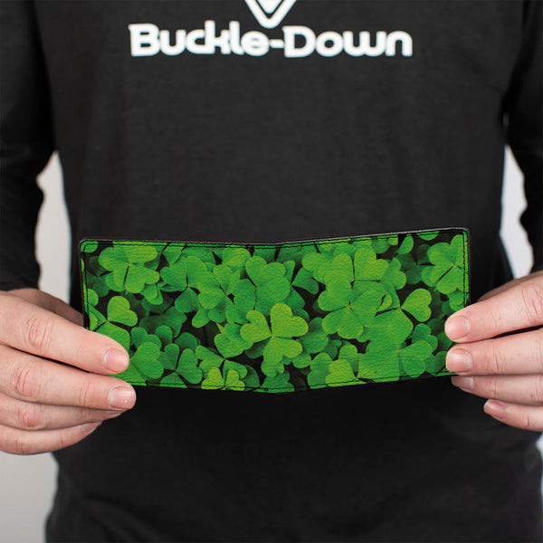 Buckle-Down Bi-Fold Wallet - Vivid Shamrocks Stacked
