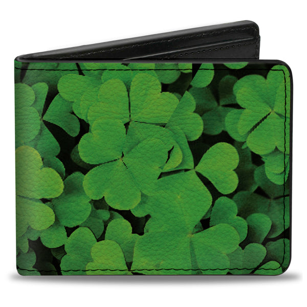 Buckle-Down Bi-Fold Wallet - Vivid Shamrocks Stacked
