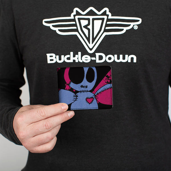 Buckle-Down Bi-Fold Wallet - Voodoo Black Pink Blue