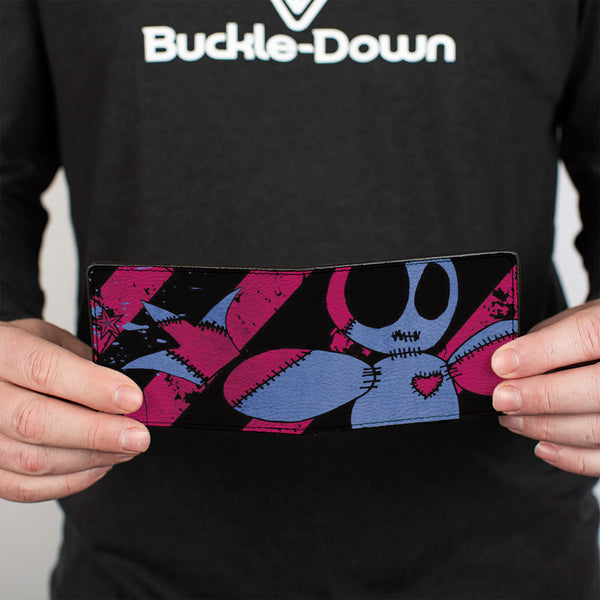 Buckle-Down Bi-Fold Wallet - Voodoo Black Pink Blue