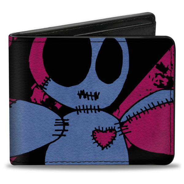 Buckle-Down Bi-Fold Wallet - Voodoo Black Pink Blue