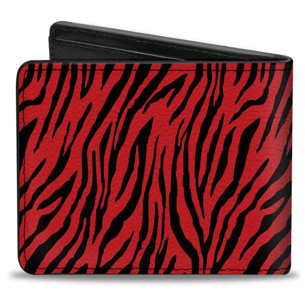 Buckle-Down Bi-Fold Wallet - Zebra 2 Red