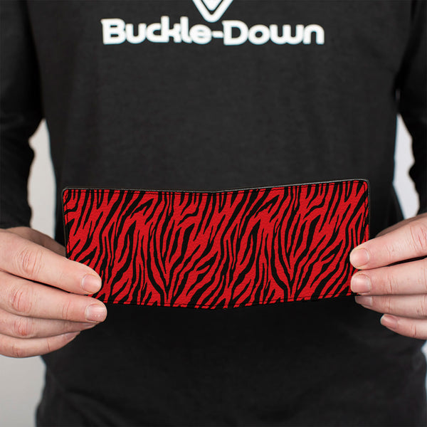 Buckle-Down Bi-Fold Wallet - Zebra 2 Red