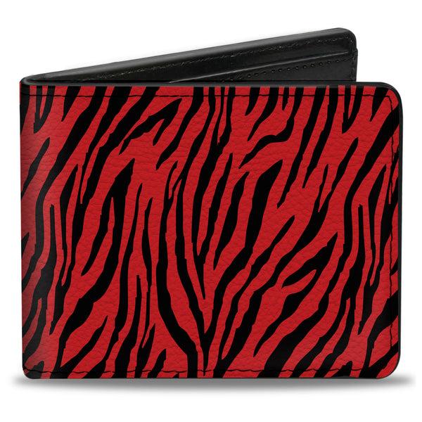Buckle-Down Bi-Fold Wallet - Zebra 2 Red