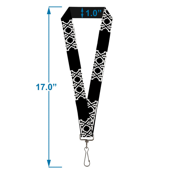 Buckle-Down Buckle-Down Lanyard - XXX Black/White
