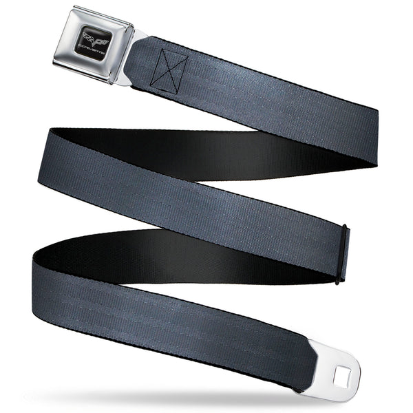 Buckle-Down C6 Seatbelt Belt - Black Panel Webbing