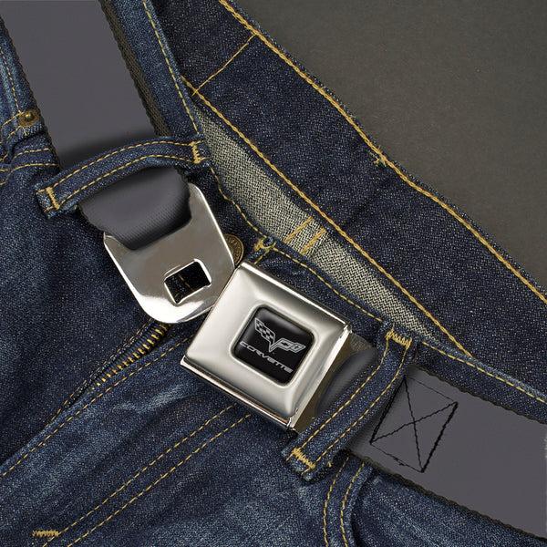 Buckle-Down C6 Seatbelt Belt - Charcoal Webbing