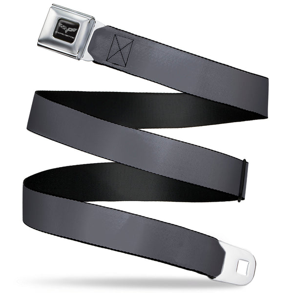 Buckle-Down C6 Seatbelt Belt - Charcoal Webbing