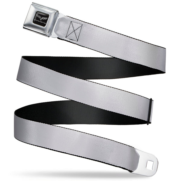 Buckle-Down C6 Seatbelt Belt - Silver Webbing
