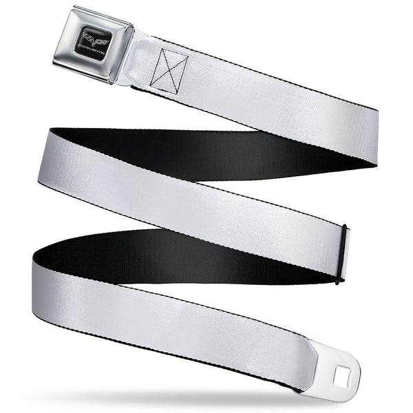 Buckle-Down C6 Seatbelt Belt - White Webbing